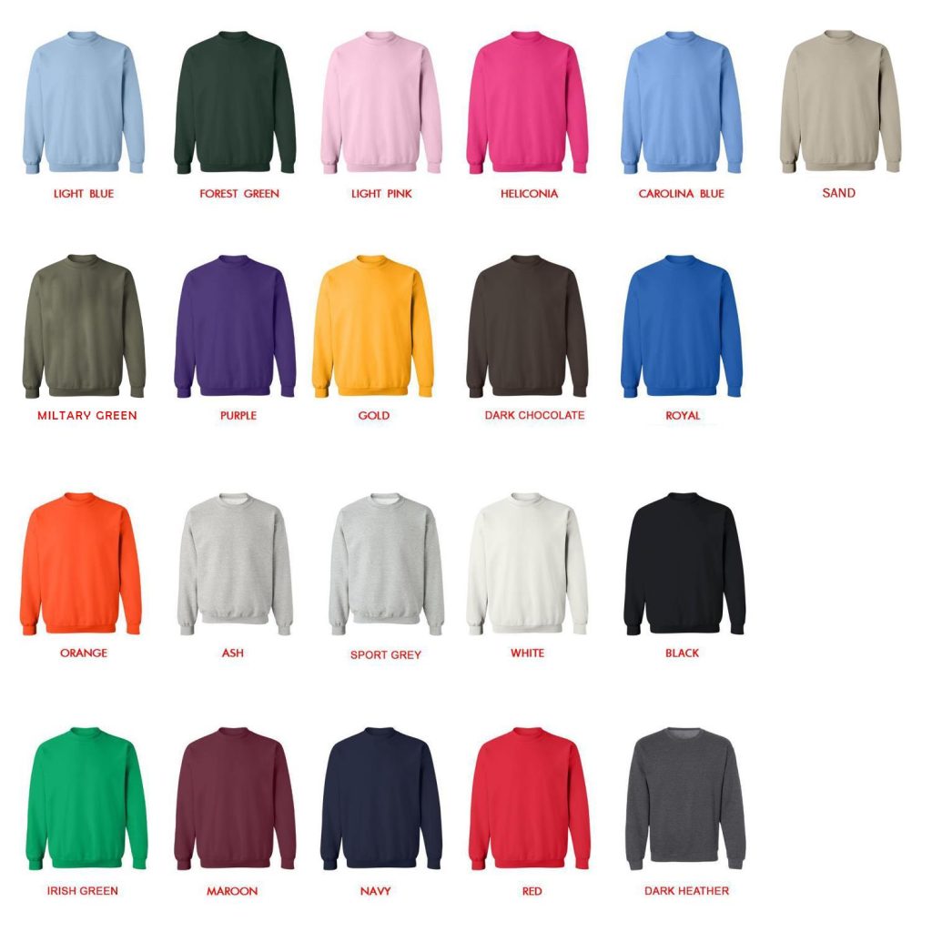 sweatshirt color chart - Terrari Store