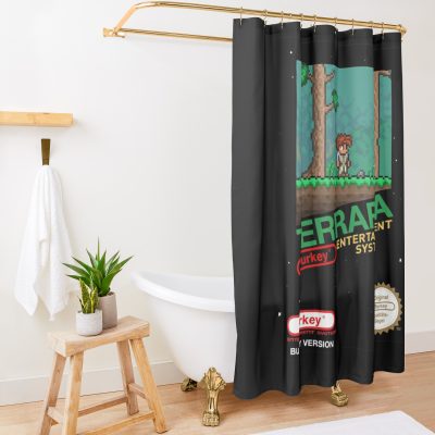 Funny Gift For Terraria Game Halloween Shower Curtain Official Terraria Merch