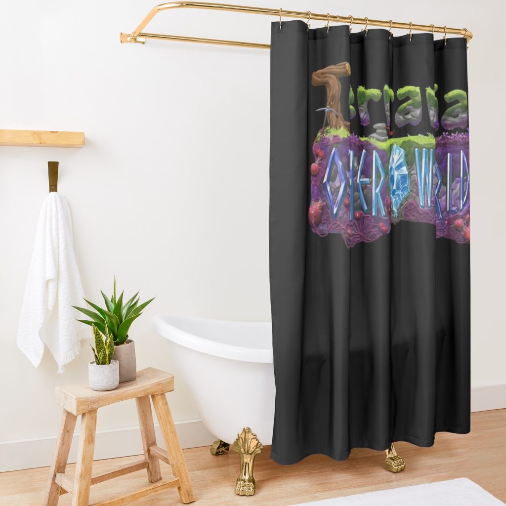 Gifts For Men Terraria Game Halloween Shower Curtain Official Terraria Merch